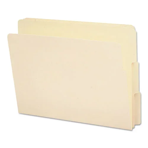 End Tab File Folder, 1/3-cut Tabs: Assorted, Letter Size, 0.75″ Expansion, Manila, 100/box