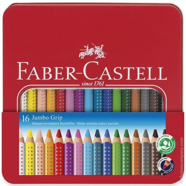 Faber-Castell Jumbo Grip Colour Pencils – Pack of 16