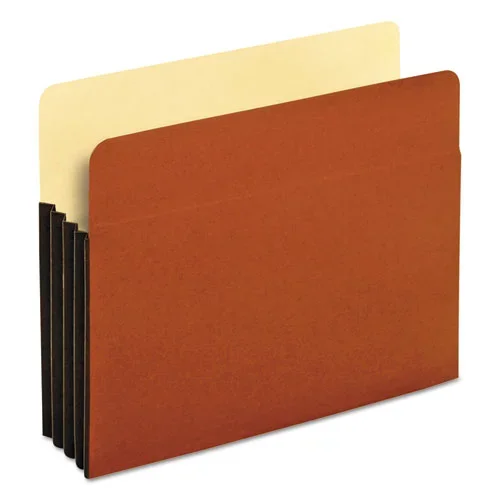 File Pocket With Tyvek, 3.5″ Expansion, Letter Size, Redrope, 10/box