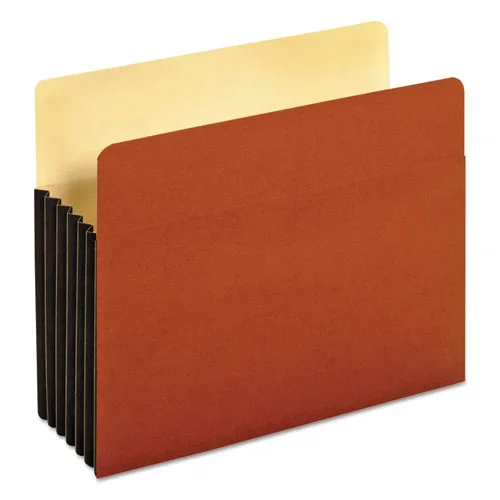 File Pocket With Tyvek, 5.25″ Expansion, Letter Size, Redrope, 10/box