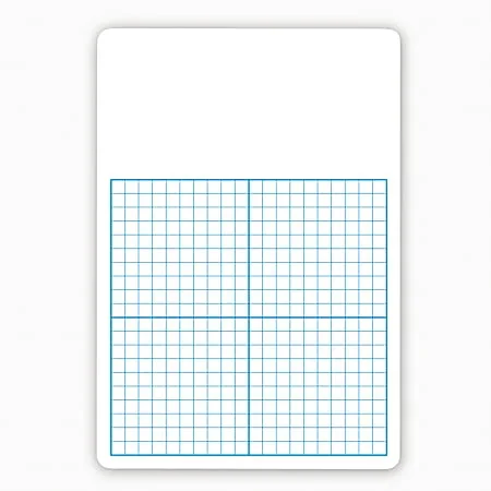 Flipside 1/2″ Graph Dry-Erase Board Class Pack, 16″ x 11″ x 1/16″, White/Blue, Pack Of 12