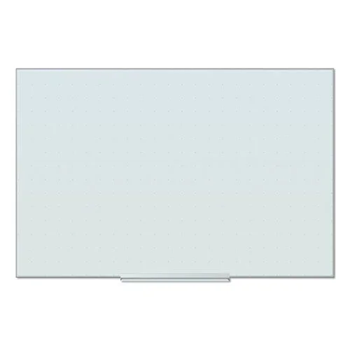 Floating Glass Ghost Grid Dry Erase Board, 36 X 24, White Surface