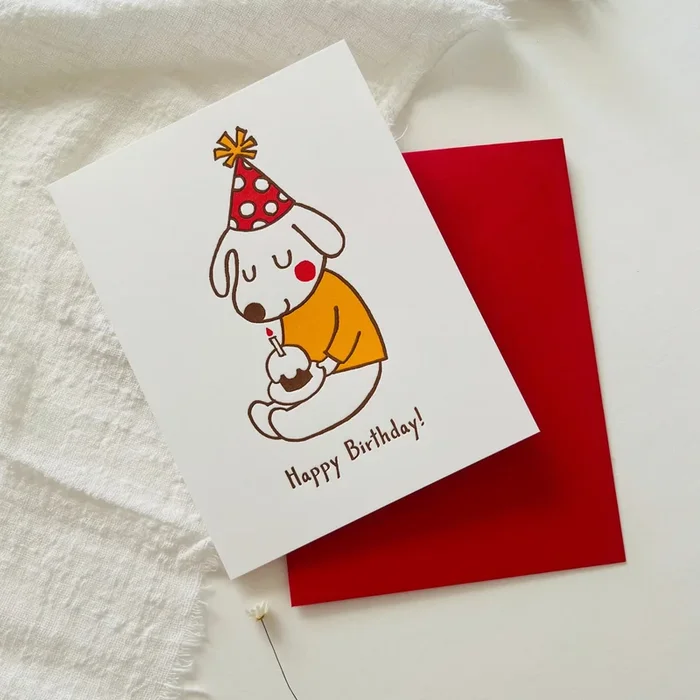 Fugu Fugu Press – Birthday Hat Dog Card