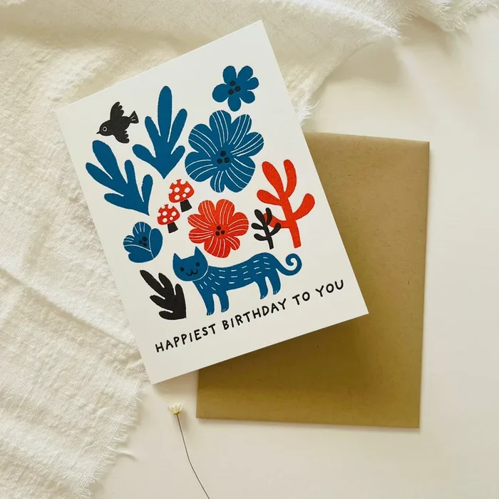 Fugu Fugu Press – Happiest Birthday Cat Card