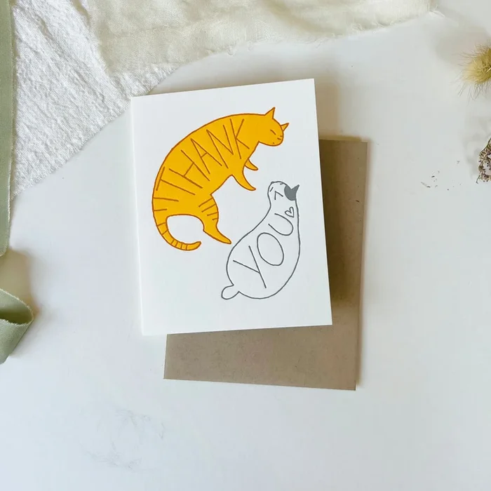 Fugu Fugu Press – Thank You Cats Card