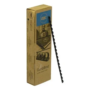 GBC Binding Comb, Black, 1/4″ 100/Box