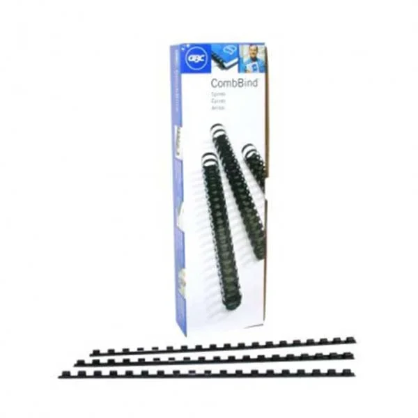 GBC Premium 1/4″ BlackPlastic Combs – 100pk