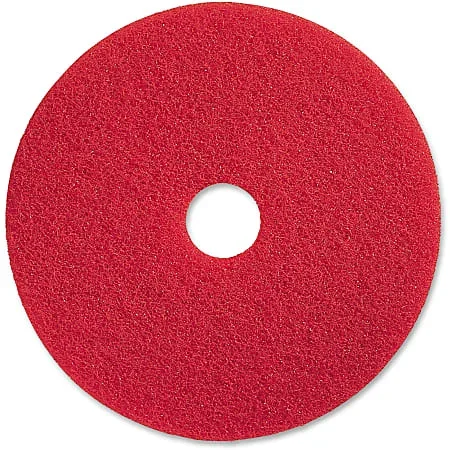 Genuine Joe Red Buffing Floor Pad – 19″ Diameter – 5/Carton x 19″ Diameter x 1″ Thickness – Buffing, Scrubbing, Floor – 90419