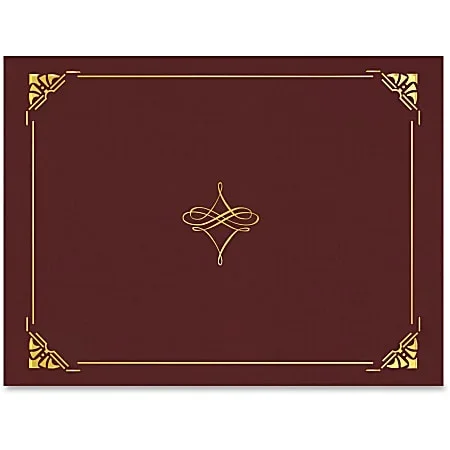 Geographics Letter Recycled Certificate Holder – 8 1/2″ x 11″ – Cordova, Gold – 30% Recycled – 5 / Pack