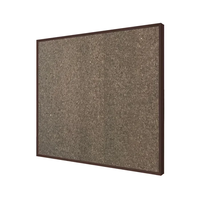 Ghent Chocolate Cork Bulletin Board w/ Modern Cherry Impression Frame, 4’H x 5’W