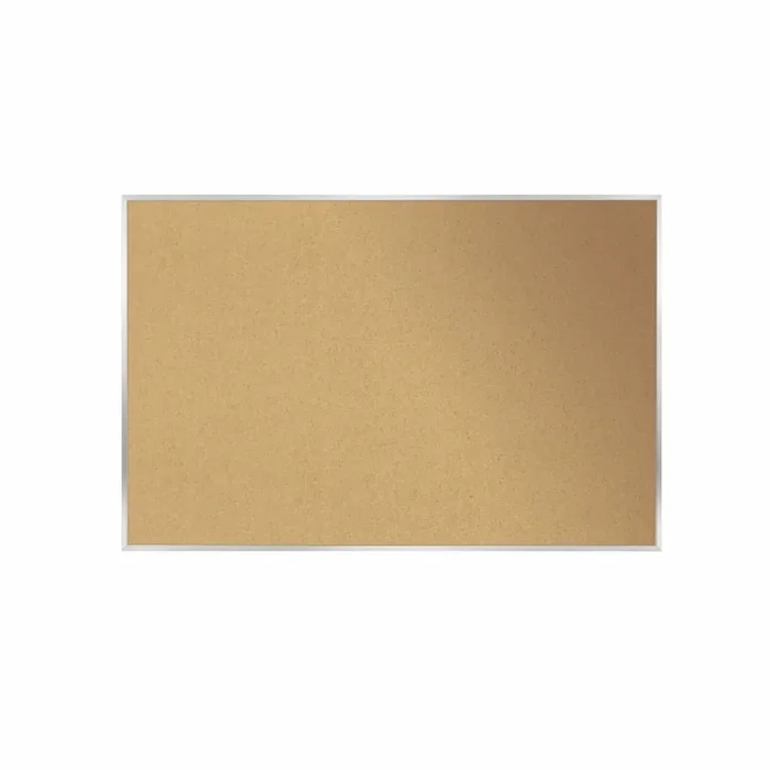Ghent Natural Cork Bulletin Board w/ Aluminum Frame, 4’H x 5’W