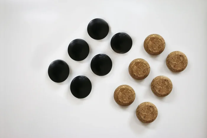 Ghent Rare Earth Magnets, 6 Black & 6 Natural Cork