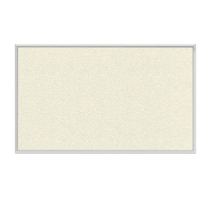 Ghent Vinyl Bulletin Board w/ Aluminum Frame, 3’H x 4’W, Ivory
