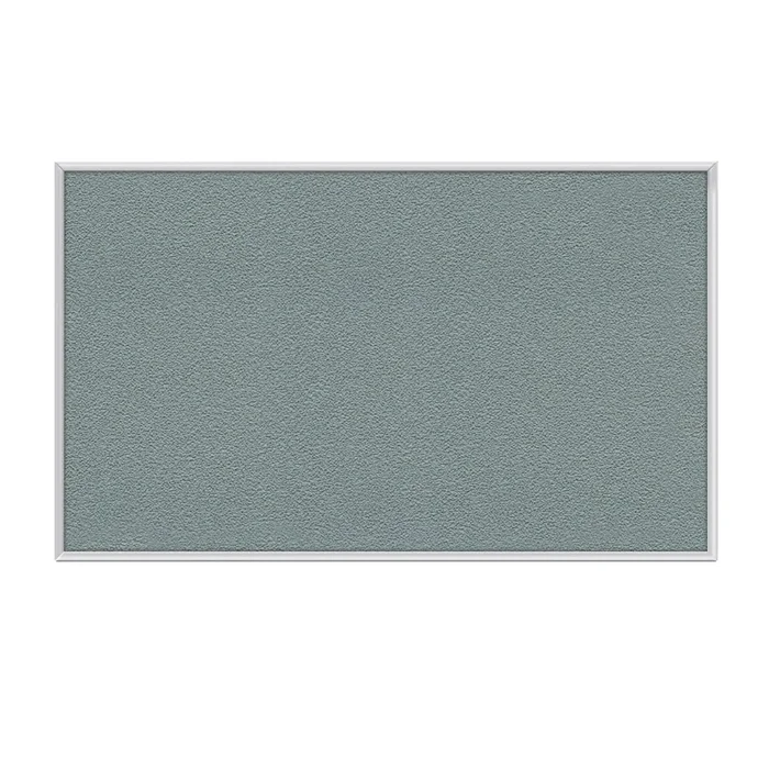 Ghent Vinyl Bulletin Board w/ Aluminum Frame, 3’H x 4’W, Stone