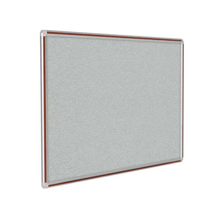 Ghent Vinyl Bulletin Board w/ DecoAurora Aluminum Frame, 3’H x 4’W, Cherry