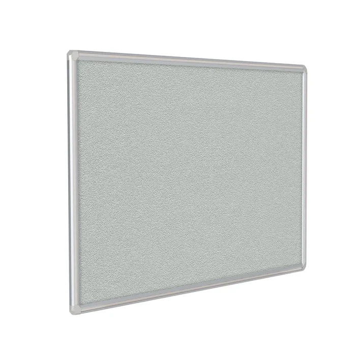 Ghent Vinyl Bulletin Board w/ DecoAurora Aluminum Frame, 3’H x 4’W, Gray