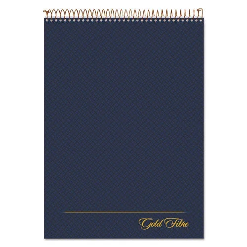 Gold Fibre Wirebound Project Notes Pad, Project-management Format, Navy Cover, 70 White 8.5 X 11.75 Sheets