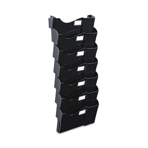 Grande Central Filing System, 7 Sections, Legal/letter Size, Wall Mount, 16″ X 4.75″ X 38.25″, Black, 7/pack