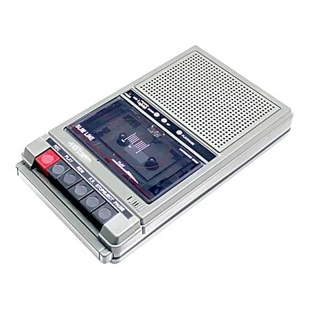 Hamilton Electronics HA802-8V Cassette Recorder, 10″H x 6″W x 2″D, Gray, HECHA802