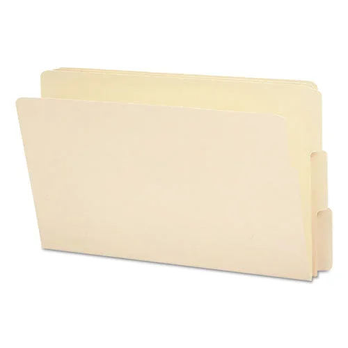 Heavyweight Manila End Tab Folders, 9″ High Front, Reinforced 1/3-cut Tabs: Assorted, Legal, 0.75″ Expansion, Manila, 100/box