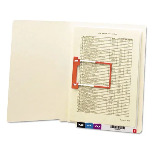 Heavyweight Manila Reinforced End Tab U-clip Fastener Folders, 0.75″ Expansion, 1 Fastener, Letter Size, Manila, 50/box