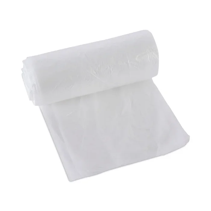 High-Density Can Liners, 10 gal, 6 mic, 24 x 23 , Natural, Perforated Roll, 50 Bags/Roll, 20 Rolls/Carton