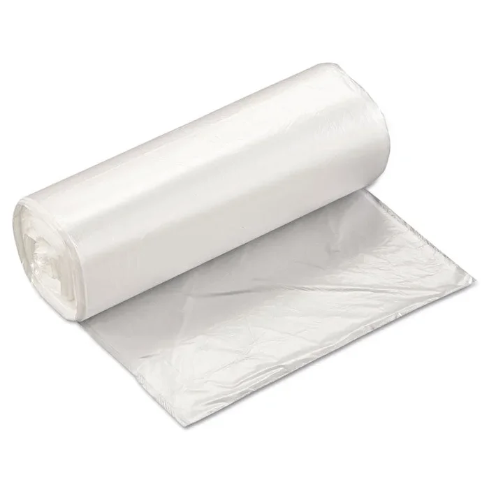 High-Density Commercial Can Liners, 16 gal, 5 mic, 24 x 33 , Natural, Perforated Roll, 50 Bags/Roll, 20 Rolls/Carton