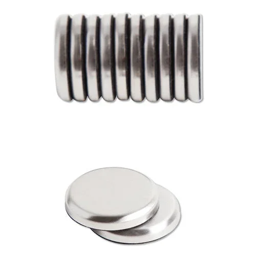 High Energy Magnets, Circle, Silver, 1.25″ Diameter, 12/pack