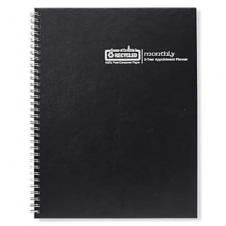 House Of Doolittle Monthly Calendar Planner, 8-1/2″ x 11″, Black, 2 Year