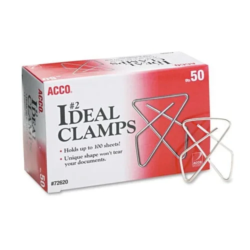 Ideal Clamps, #2, Smooth, Silver, 50-box