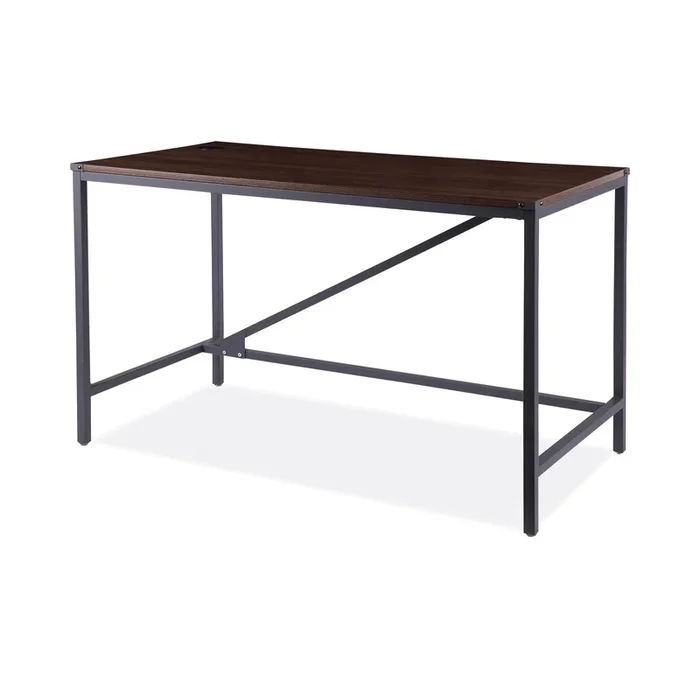 Industrial Series Table Desk, 47.25″ x 23.63″ x 29.5″, Modern Walnut
