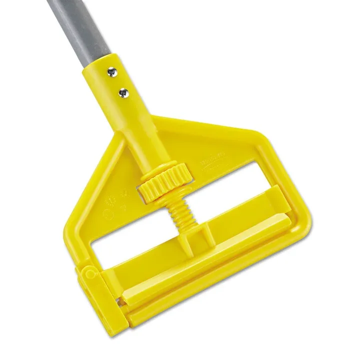 Invader Fiberglass Side-Gate Wet-Mop Handle, 1″ dia x 54″, Gray/Yellow