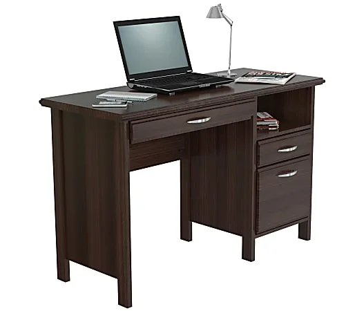 Inval Contemporary 47″W Computer Desk, Espresso-Wengue