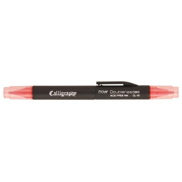 Itoya Doubleheader Calligraphy Marker 1.5 mm and 3.0 mm – Red