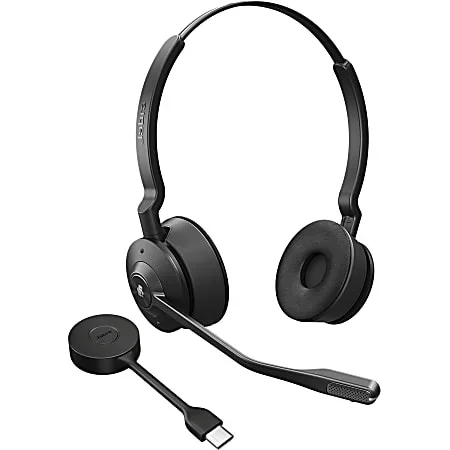 Jabra Engage 55 Headset – Stereo – USB Type C – Wireless – DECT – 492.1 ft – 40 Hz to 16 kHz – On-ear – 9559470125