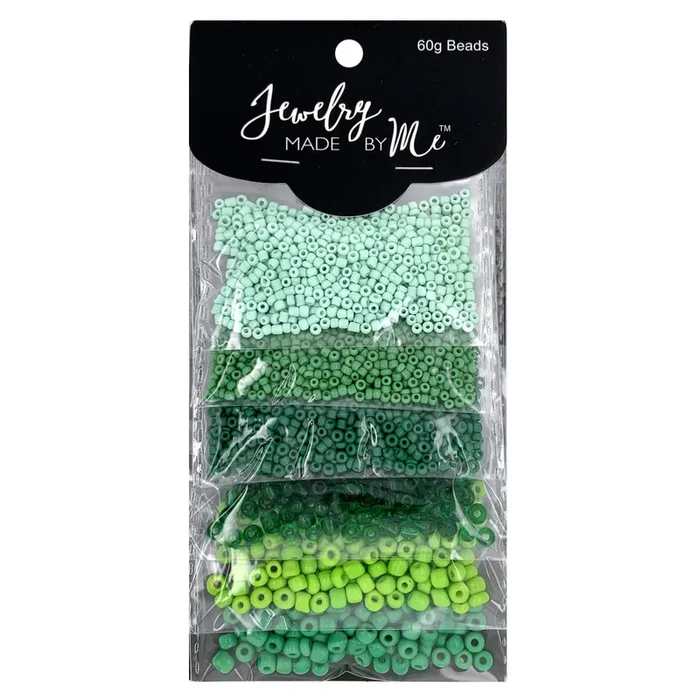 Jewelry Made by Me – Mixed Seed Bead Assortment, Green 60gm