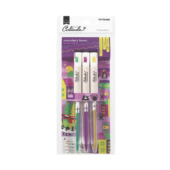 Kutsuwa Culicule Colored Pencil Set | Monsters Town