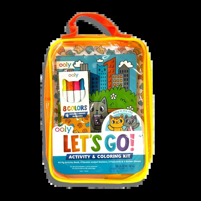 Let’s Go! Activity & Coloring Kit – Kitty in the City