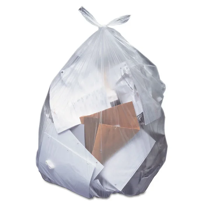 Linear Low-Density Can Liners, 45 gal, 1.5 mil, 40 x 46 , Clear, 100/Carton