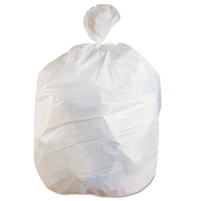 Linear Low-Density Can Liners, 60 gal, 0.75 mil, 38 x 58 , White, 100/Carton