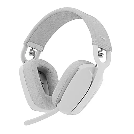 Logitech Zone Vibe 100 Wireless Over Ear Headphones, Noise Canceling Microphone – Off White – 981-001257