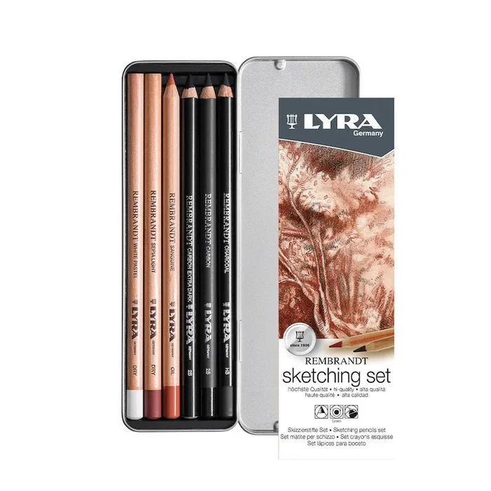 LYRA Rembrandt Pencil Sketching Set Metal Box of 6