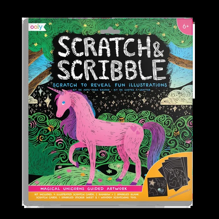 Magical Unicorn Scratch and Scribble Scratch Art Kit