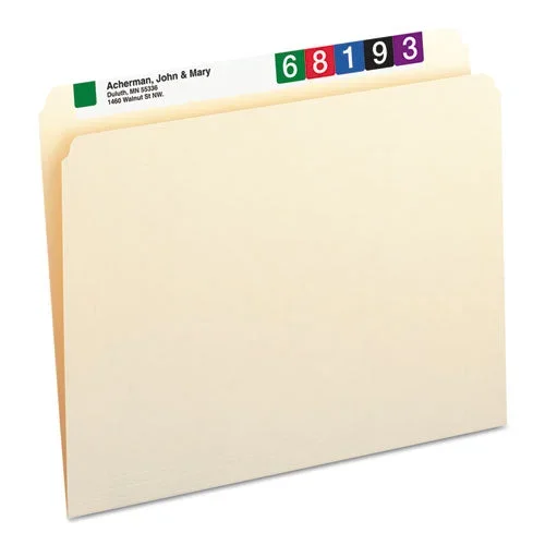 Manila File Folders, Straight Tabs, Letter Size, 0.75″ Expansion, Manila, 100/box