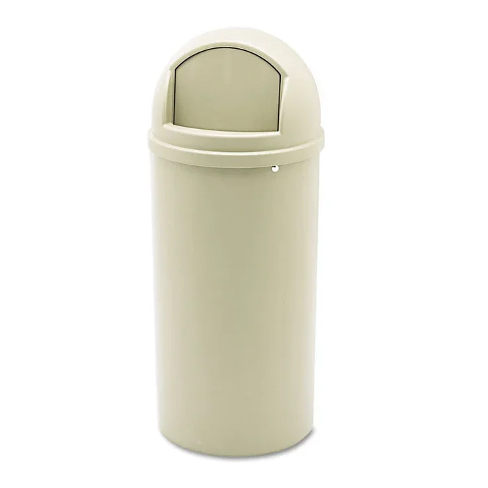 Marshal Classic Container, 15 gal, Plastic, Beige