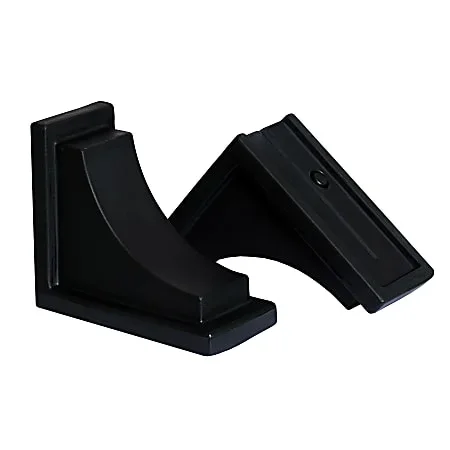 Mayne Nantucket Corbels, 7” x 3-15/16”, Black, Pack Of 2 Corbels