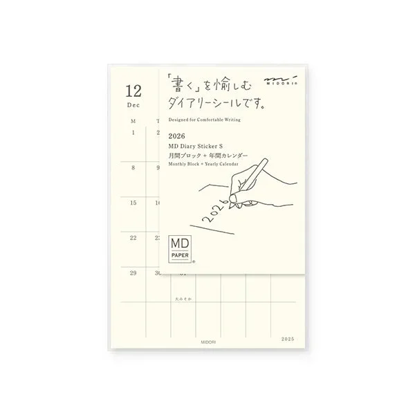 Midori Diary Sticker S 2026