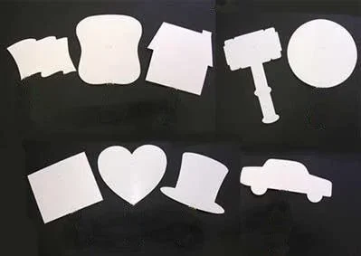 NO STICK Blank Shape Bid Paddles (25/Pack) Several Designs