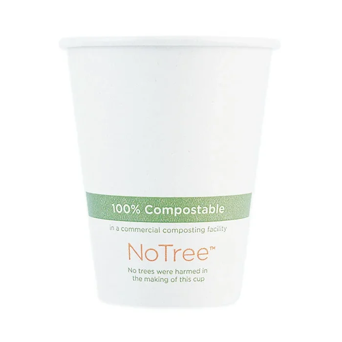 NoTree Paper Hot Cups, 8 oz, Natural, 1,000/Carton