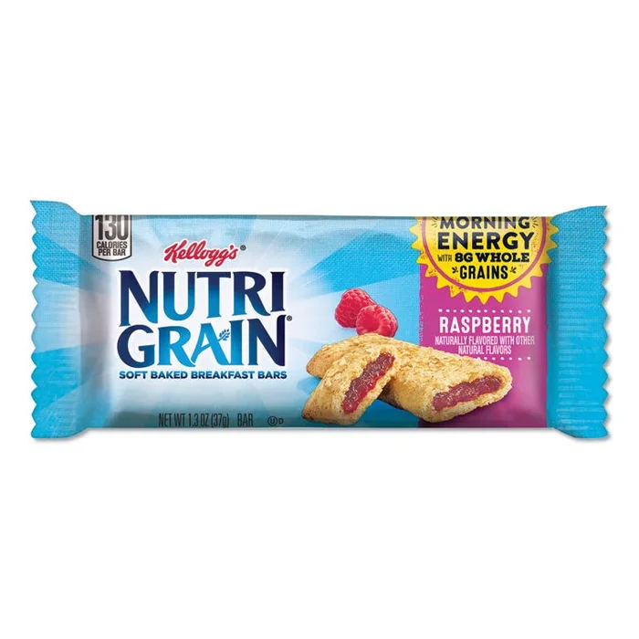 Nutri-Grain Soft Baked Breakfast Bars, Raspberry, Indv Wrapped 1.3 oz Bar, 16/Box
